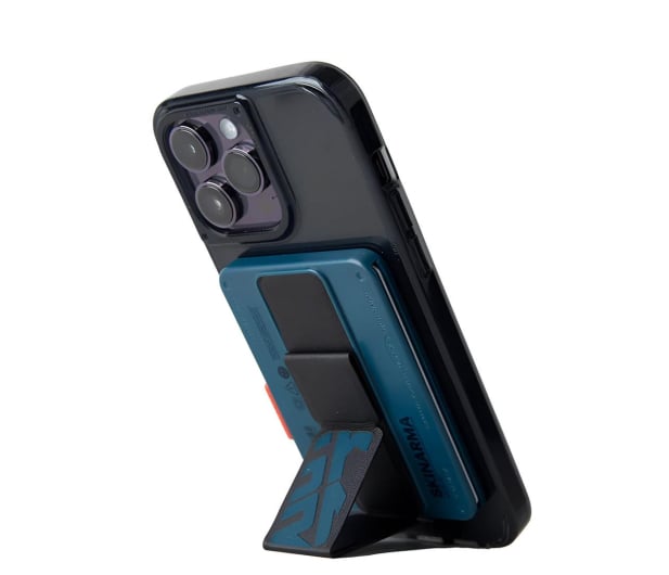 Skinarma Mirage Spunk Wallet Magnetic Grip Stand blue - 1317018 - zdjęcie 3